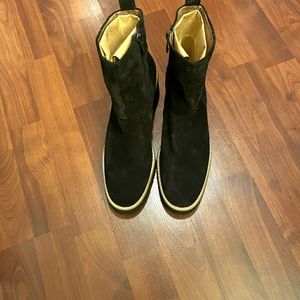 Paul Green Suede Combat Boot Fits 8 Actual size is 6.5